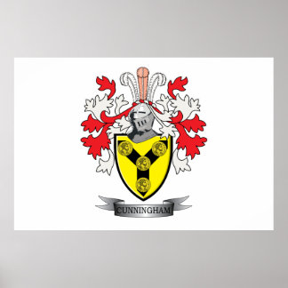 Póster Cunningham Family Crest Coat of Arms