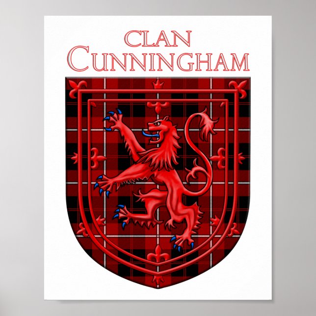 Póster Cunningham Tartan Scottish Plaid Lion Rampant (Frente)