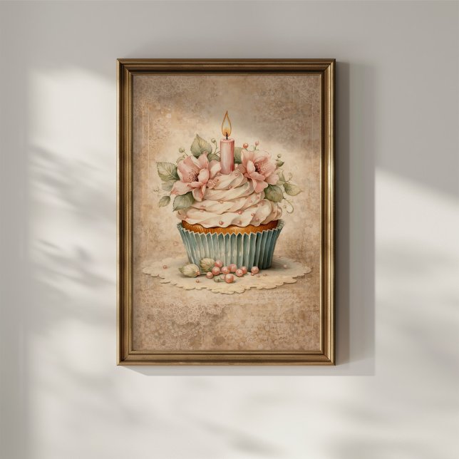 Póster Cupcake Floral (Subido por el creador)