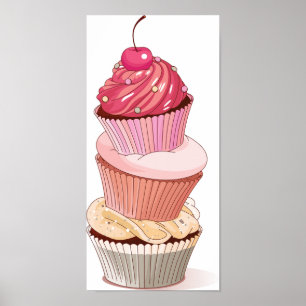 Póster Cupcake Stack Poster