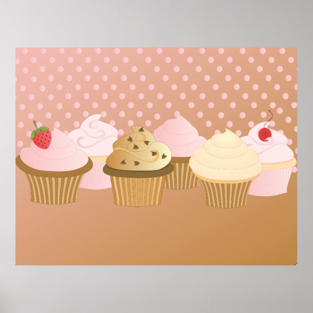 Póster Cupcakes de diseñador (Frente)