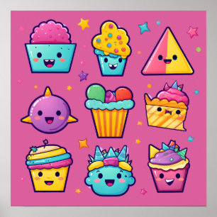 Póster Cupcakes y dulces