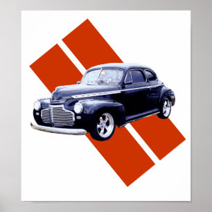 Póster Cupé 1941 de Chevy del azul