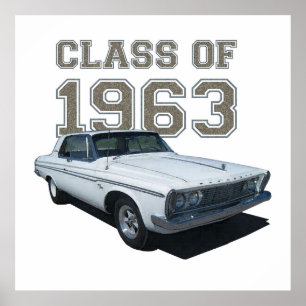 Póster Cupé 1963 de Plymouth "clase de 1963".