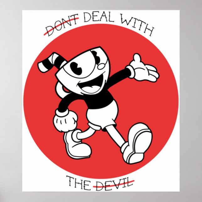 Póster Cuphead- No lidiar con el diablo (Frente)