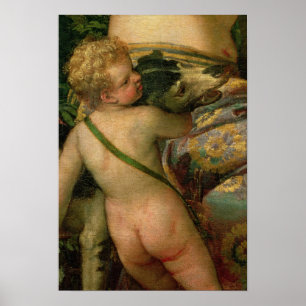 Póster Cupid, detalle de Venus y Adonis, 1580