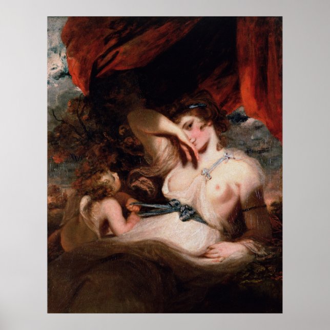 Póster Cupido desatando la zona de Venus por Joshua Reyno (Frente)