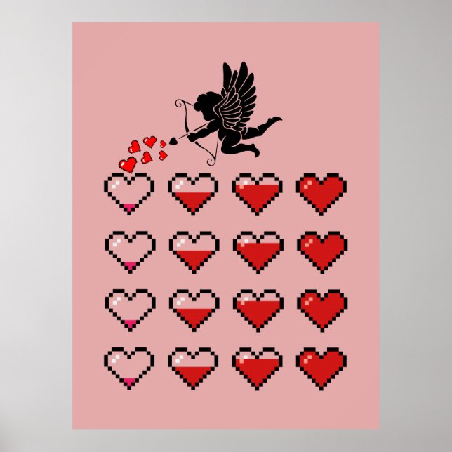 Póster Cupido, Día de San Valentín (Frente)