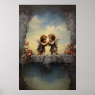 Póster Cupido Día de San Valentín, Dark Academia, Granja