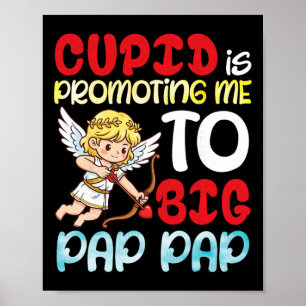 Póster Cupido Promoviéndome a Gran Papá Papá San Valentín