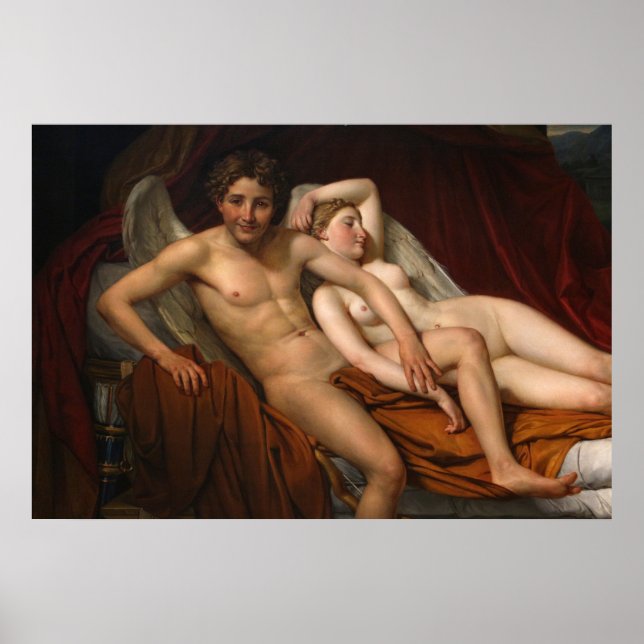 Póster Cupido y psique, 1817 (Frente)