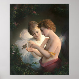 Póster Cupido y Psique, Louis Prang