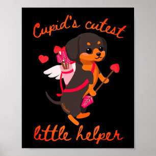 Póster CUPID'S CUTEST LITTLE HELPER cute valentines day  