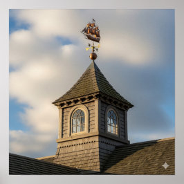 Póster Cupola de madera oscura