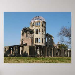 Póster Cúpula de la bomba atómica, Hiroshima, Japón