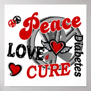 Póster Cura de amor por la paz 2 diabetes