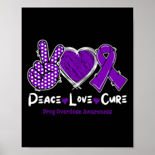 Póster Cura de Amor por la Paz Cinta Morada de Conciencia
