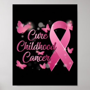 Póster Cura el cáncer infantil Mes de concienciación sobr