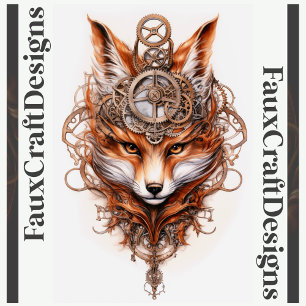 Póster Curable impreso Steampunk Fox 116