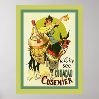 Póster Curaçao Cusenier ~ Publicidad de época