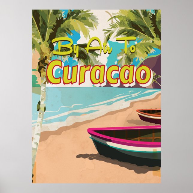 Póster Curacao Vintage Travel Poster (Frente)