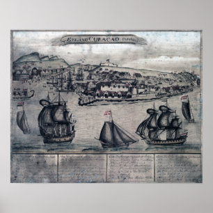 Póster CuracaoPanoramic MapCuracao, Países Bajos