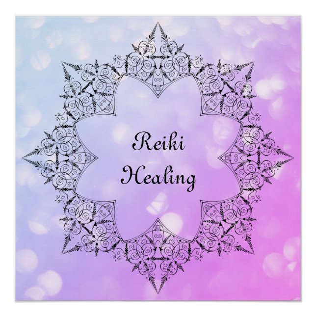Póster Curación de Reiki (Anverso)