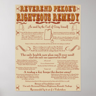 Póster Curación milagrosa de la bolsita de té