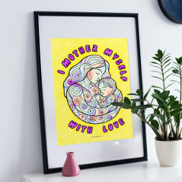 Póster Curando el día de la madre, Poster de colorear