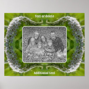 Póster Curando marco de flores silvestres crea tu propia 