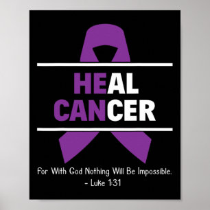 Póster Curar cáncer pancreático cristiano sobreviviente d