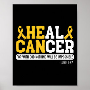 Póster Curar el cáncer infantil Concienciación sobre el c