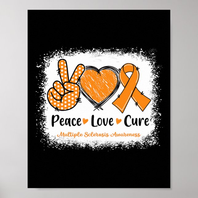 Póster Cure Amor Esclerosis Múltiple Sra. Naranja de Conc (Frente)