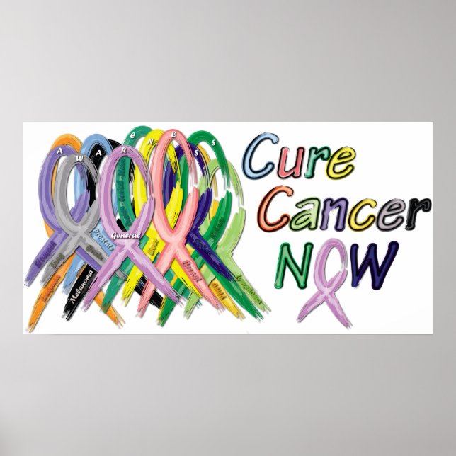 Póster Cure Cancer NOW Awareness Poster (Frente)