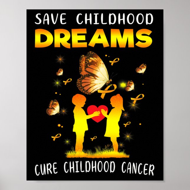 Póster Cure Children Cancer Save Dreams Pediatría Oncolo (Frente)