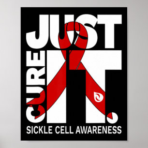 Póster Cure Cure Sickle Cell Awarbon Ribbon