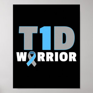 Póster Cure Diabetic - Diabetes T1d Divertidos Una Concie