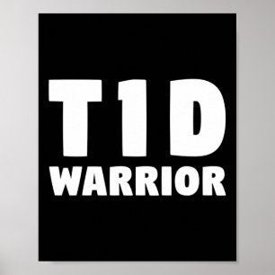 Póster Cure Diabetic T1d - Diabetic Tipo 1 Diabetic Tee