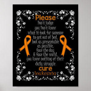 PÓSTER CURE LEUKEMIA APOYA LA CONCIENCIA DE LEUKEMIA EN C