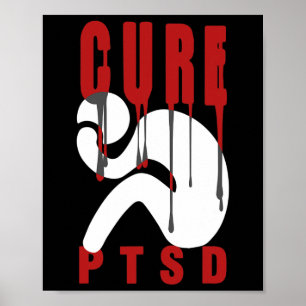 Póster Cure Ptsch Awareness 1 Descenso del estrés postrau