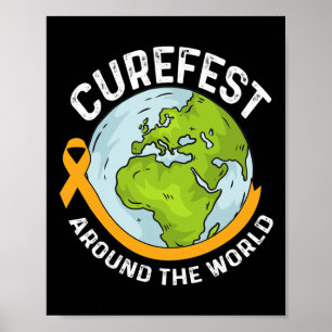Póster Curefest alrededor del mundo Conciencia sobre el c