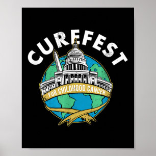 Póster Curefest cáncer infantil Curefest alrededor del mu