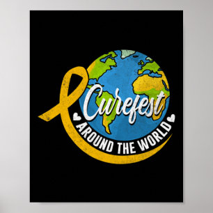 Póster Curefest en todo el mundo Cáncer infantil