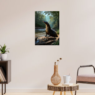 Póster Curiosa Platypus por el Riverbank