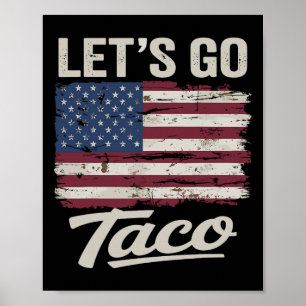 Póster Curiosa vamos a hacer camiseta de tacos vamos a la