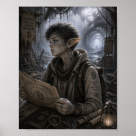 Póster Curiosidad / Cartógrafo / Túnel Olvidado