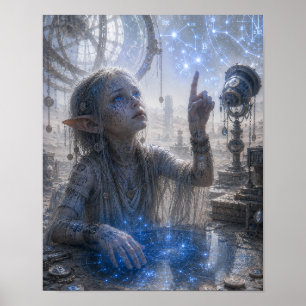 Póster Curiosidad / Lector de estrellas / Observatorio de