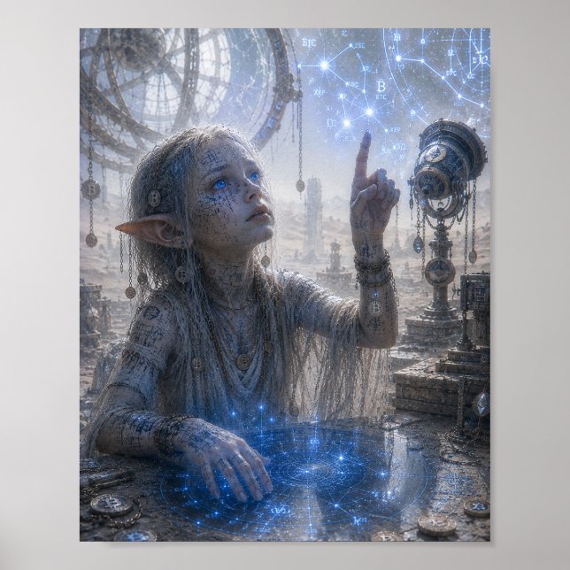 Póster Curiosidad / Lector de estrellas / Observatorio de (Frente)
