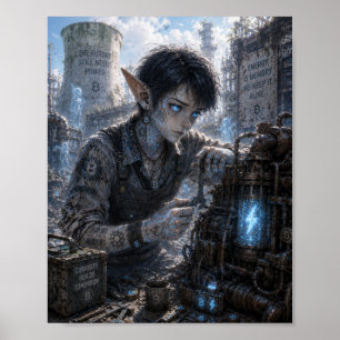 Póster Curiosidad / Mecánico / Central eléctrica