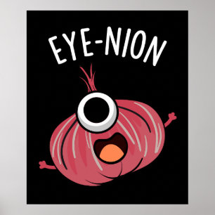Póster Curioso Onion Pun Dark BG